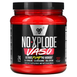 بي إس إن‏, No-Xplode VASO ، مكمل غذائي لما قبل التمارين الرياضية من Jungle Juice ، وزن 1.11 رطل (504 جم)