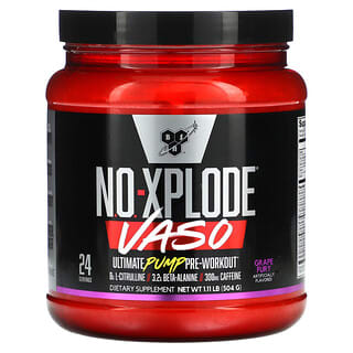 BSN, No-Xplode VASO, Ultimate Pump Pre-Workout, Grape Fury, 1.11 lb (504 g)