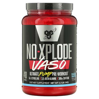 BSN, No-Xplode VASO, Ultimate Pump Pre-Workout, Razzle Dazzle, 2.2 lb (1 kg)