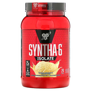 BSN, Syntha-6 Isolate, Poudre de protéines pour mélange à boire, Crème glacée à la vanille, 912 g