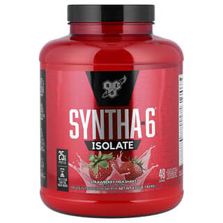 BSN, Syntha-6® Isolate, Protein Powder Drink Mix, Proteinpulver-Trinkmischung, Erdbeer-Milchshake, 1,82 kg (4,02 lbs.)