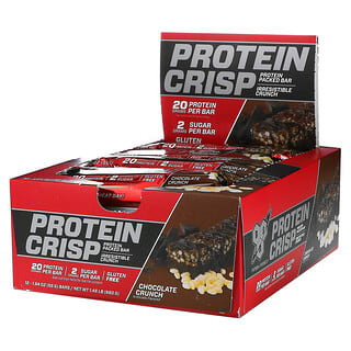 BSN, Protein Crisp, кранч с шоколадом, 12 батончиков, 57 г (2,01 унции) каждый