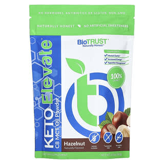 BioTRUST, Keto Elevate, Poudre d'huile TCM et de vitamine C8, Noisette, 190 g