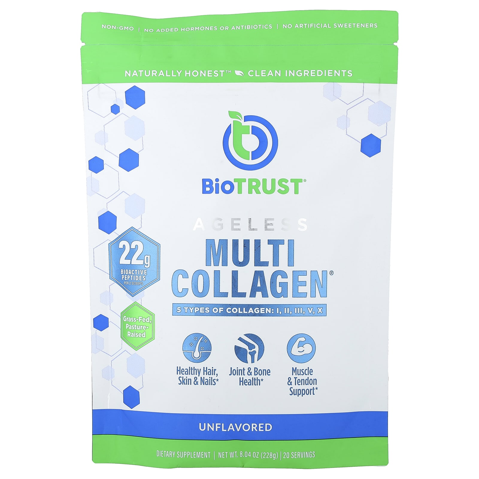 BioTRUST, Ageless Multi-Collagen®, без добавок, 228 г (8,04 унции)