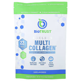 BioTRUST, Ageless Multi-Collagen®, Suplemento de colágeno, Sin sabor, 228 g (8,04 oz)