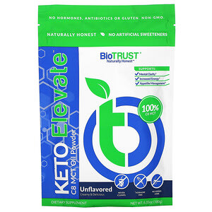 BioTRUST, Keto Elevate, C8 MCT Oil Powder, Unflavored, 6.35 oz (180 g)'