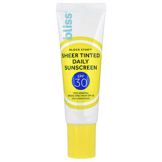 Bliss, Block Star™ Sheer Tinted Daily Sunscreen, SPF 30, 1.4 fl oz (40 ml)