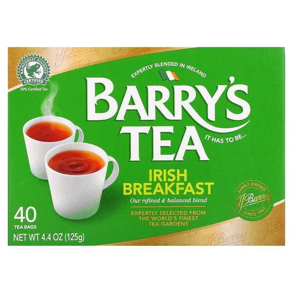 Barry's Tea‏, Irish Breakfast Tea, 40 Tea Bags, 4.40 oz (125 g)