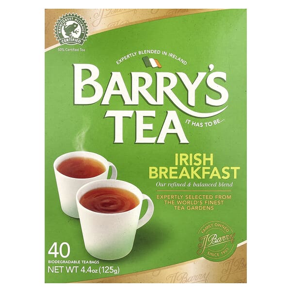 Barry's Tea, Irish Breakfast, 40 Tea Bags, 4.4 oz (125 g)