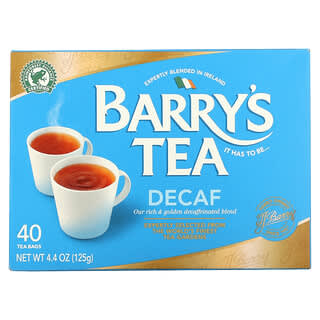 Barry's Tea, デカフェブレンド、ティーバッグ40袋、4.4オンス（125 g）