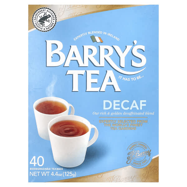 Barry's Tea, 디카페인 블렌드, 티백 40개, 125g(4.4oz)