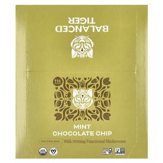 Balanced Tiger, Barrita proteica, Menta y chips de chocolate, 12 barritas, 44 g (1,55 oz) cada una