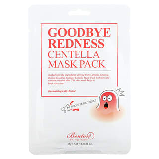 Benton, Goodbye Redness, Sachet de masques de beauté Centella, 10 feuilles, 23 g chacune