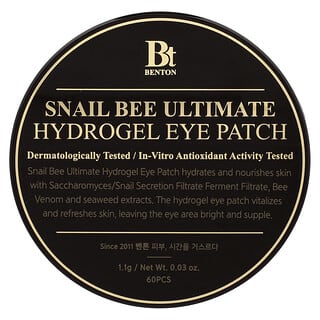 Benton, Snail Bee Ultimate Hydrogel Eye Patch, 60 Pieces