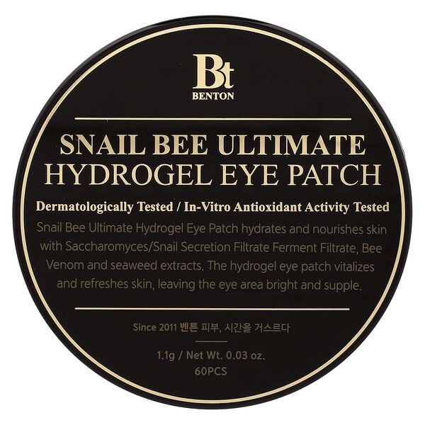 Benton, Tampalan Mata Hidrogel Ultimate Snail Bee, 60 Keping