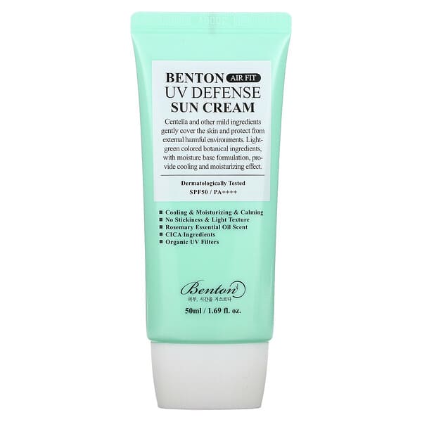 Benton, エアフィットUVディフェンスサンクリーム、SPF数値50/PA++++、50ml（1.69液量オンス）