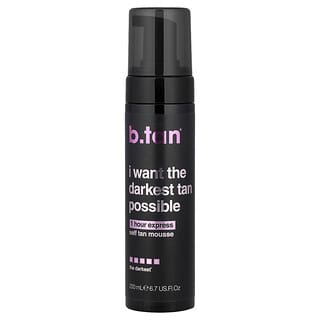 b.tan, 1 Hour Express, Self Tan Mousse, Selbstbräuner-Mousse, The Darkest, 200 ml (6,7 fl. oz.)