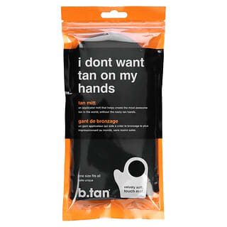 b.tan, I Don't Want Tan on My Hands, коричневые рукавицы, черные, 1 шт.