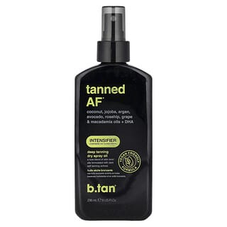b.tan, Tanned AF®, Aceite en spray para un bronceado profundo en seco, 236 ml (8 oz. líq.)