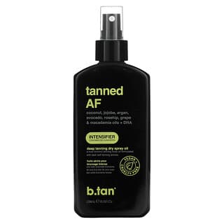 b.tan, Tanned AF，深層美黑乾噴油，8 液量盎司（236 毫升）