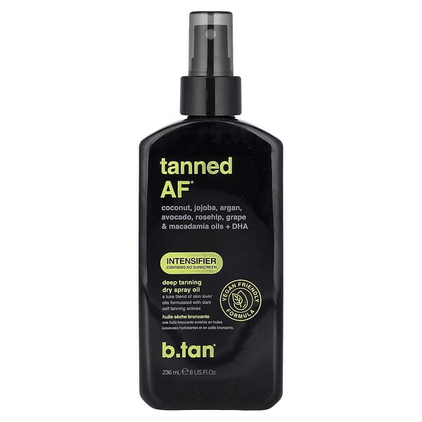 b.tan, 탠드 AF®, 딥 태닝 드라이 스프레이 오일, 236ml(8fl oz)