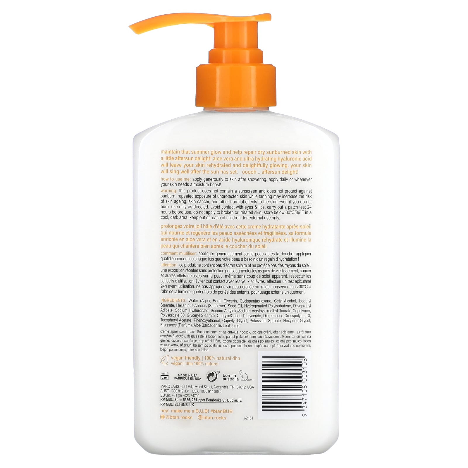 b.tan, Ooooh After Sun Delight! Moisturizing After Sun Lotion, 16 fl oz