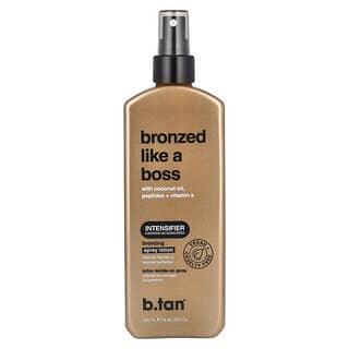 بي تان‏, Bronzed Like A Boss, Bronzing Spray Lotion with Coconut Oil, Peptides + Vitamin E, 8.45 fl oz (250 ml)