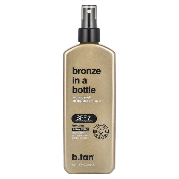 b.tan, 병 안의 브론즈, 브론징 스프레이 로션, SPF 7, 250ml(8.45fl oz)