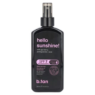b.tan, Hello Sunshine! Deep Tanning Dry Spray Oil Sunscreen, SPF 7, 8 fl oz (236 ml)