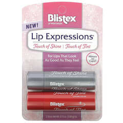 Blistex, Lip Expressions（リップエクスプレッション）、保湿リップクリーム、タッチオブシャイン／ティント、2本、各3.69g（0.13オンス）