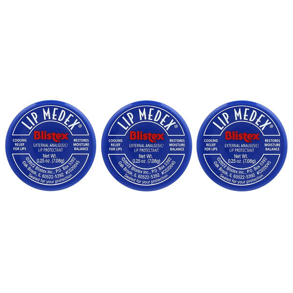 Blistex, Lip Medex®, 3 Jars 0.25 oz (7.08 g) Each