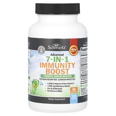 BioSchwartz, Advanced 7-in-1 Immune Booster, 120 Capsules