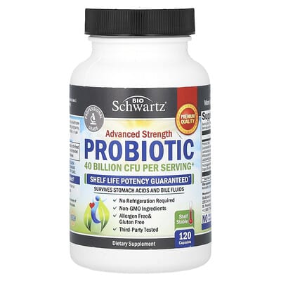BioSchwartz, Advanced Strength Probiotic, 120 Capsules