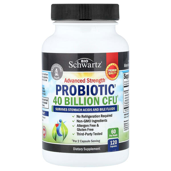 BioSchwartz, Probiotic, Advanced Strength, 120 Capsules