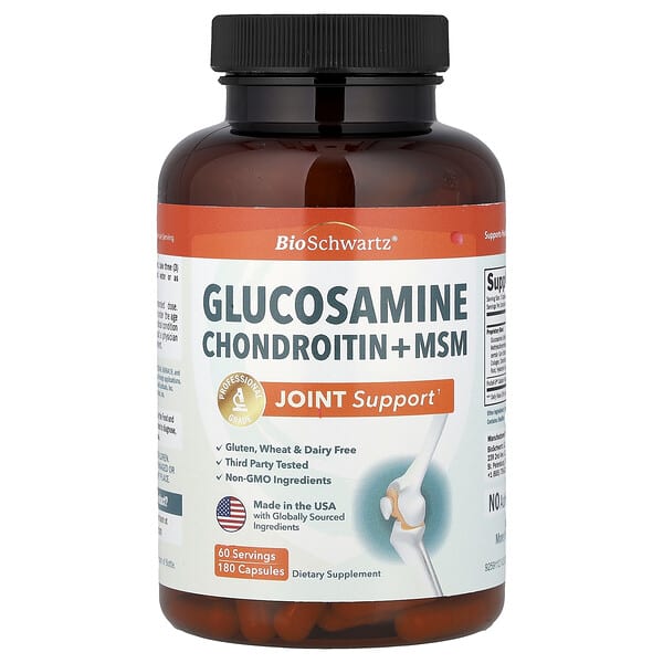 Glucosamine Chondroitin + MSM, 180 Capsules