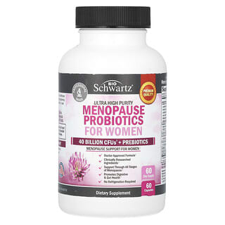 BioSchwartz, Pureza ultraalta, Probióticos para la menopausia y las mujeres, 60 cápsulas