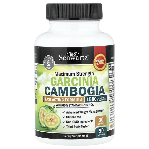 BioSchwartz, Garcinia cambogia de máxima concentración, 90 cápsulas