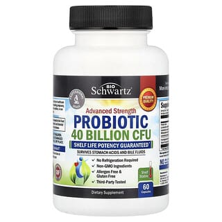 BioSchwartz, Probiótico de concentración avanzada, 60 cápsulas