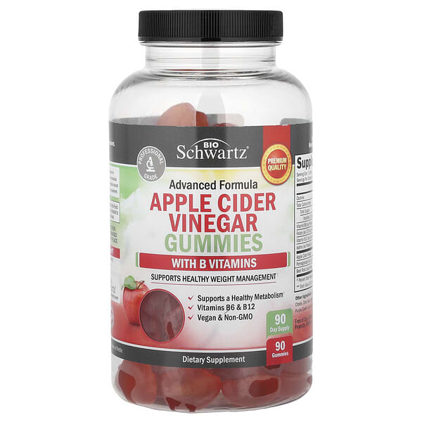 BioSchwartz, Apple Cider Vinegar Gummies with B Vitamins, 90 Gummies — product photo 1