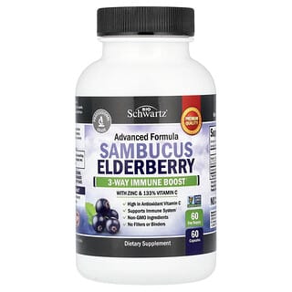 BioSchwartz, бузина с цинком и витамином C, 60 капсул