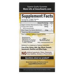 BioSchwartz‏, כורכומין מכורכום עם BioPerine, ‏500 מ"ג, 90 כמוסות צמחיות