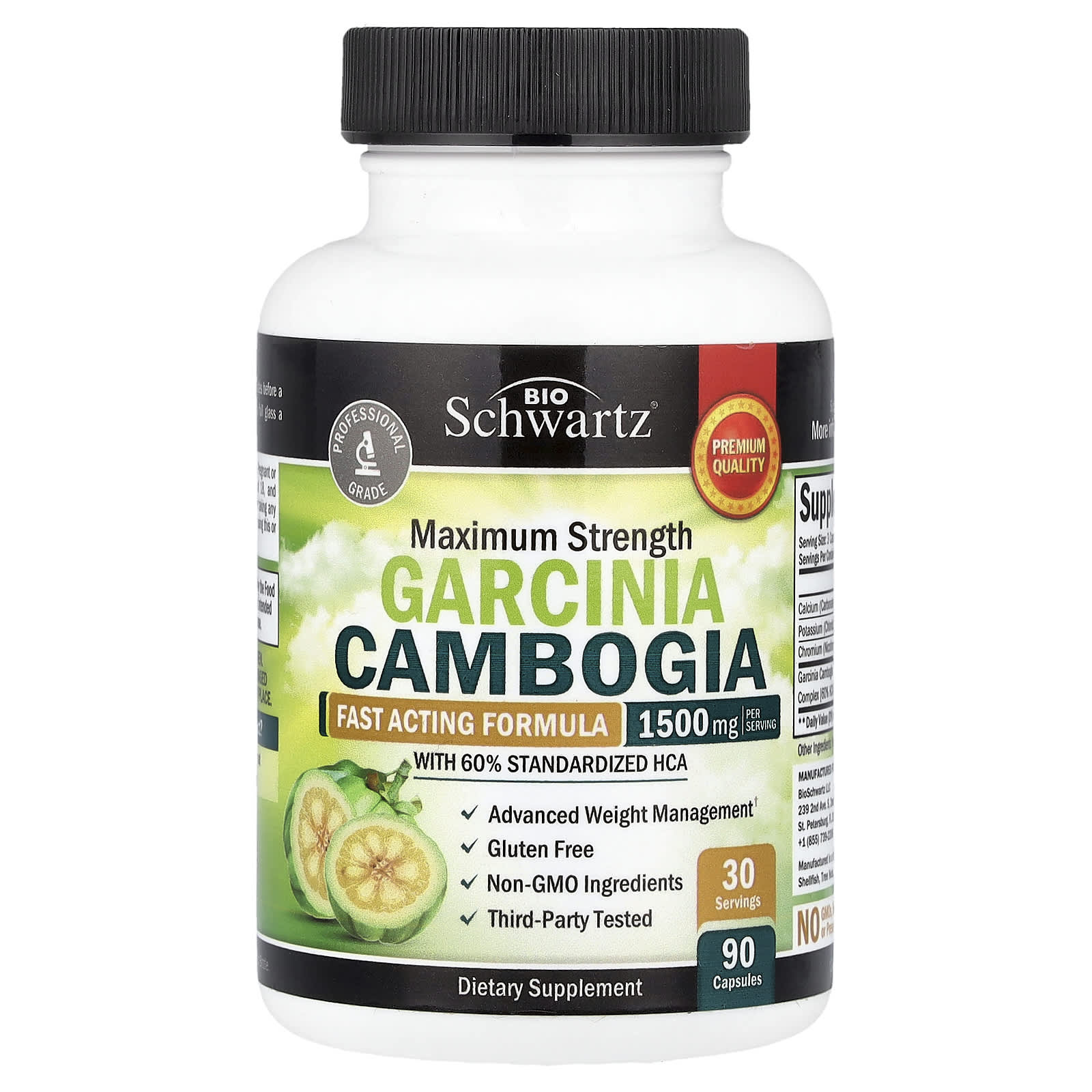 Garcinia Cambogia, Putere Maximă, 90 Capsule