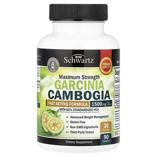 BioSchwartz, Garcinia cambogia, Concentración máxima, 90 cápsulas