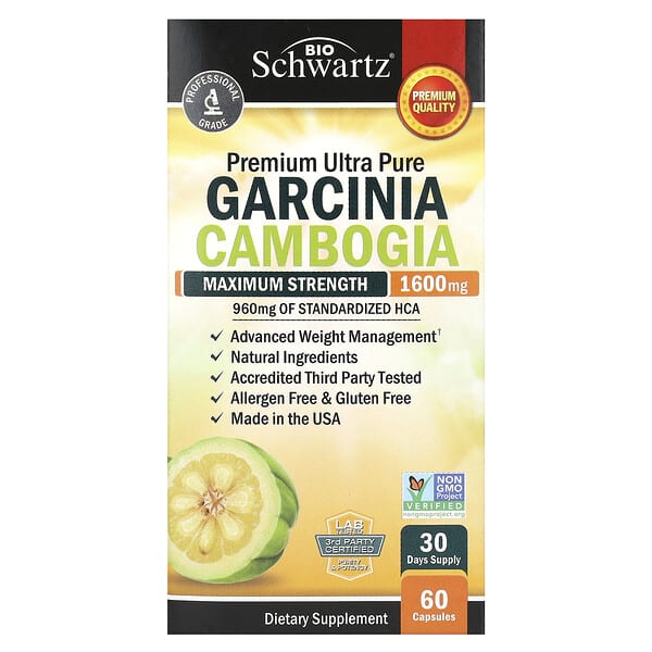 Garcina Cambogia, Maximum Strength, 60 Capsules (800 mg per Capsule)