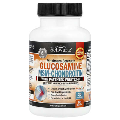 BioSchwartz, Chitosamine MSM+ Chondroitin with Unique Fruitex-B®, Extra Strength, 90 Capsules