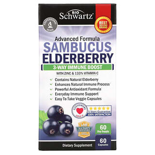 BioSchwartz, Sambucus Elderberry, 60 Capsules