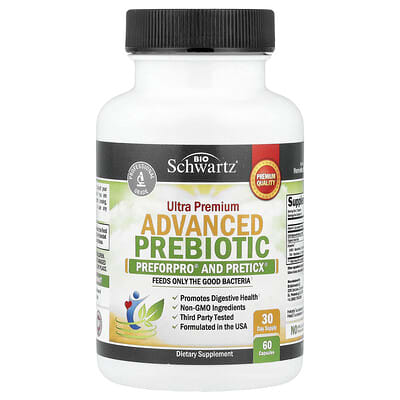 BioSchwartz, Ultra Premium Advanced Prebiotic, 60 Capsules