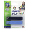 Secure-A-Toy ، للأطفال بعمر 4 أشهر فأكثر ، أزرق داكن وأزرق سماوي ، شريطين