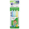 Brilliant ، فرشاة أسنان للأطفال ، من 4 إلى 24 شهرًا ، أزرق ، نعناع ، أصفر ، 3 فرش أسنان