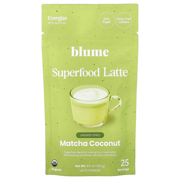 Blume, Superfood Latte, Matcha Coconut, 3.5 oz (100 g) — product photo 1
